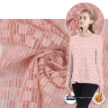 Vestido textil chino barato encaje rosa suizo 100% poliéster encaje tela triturada